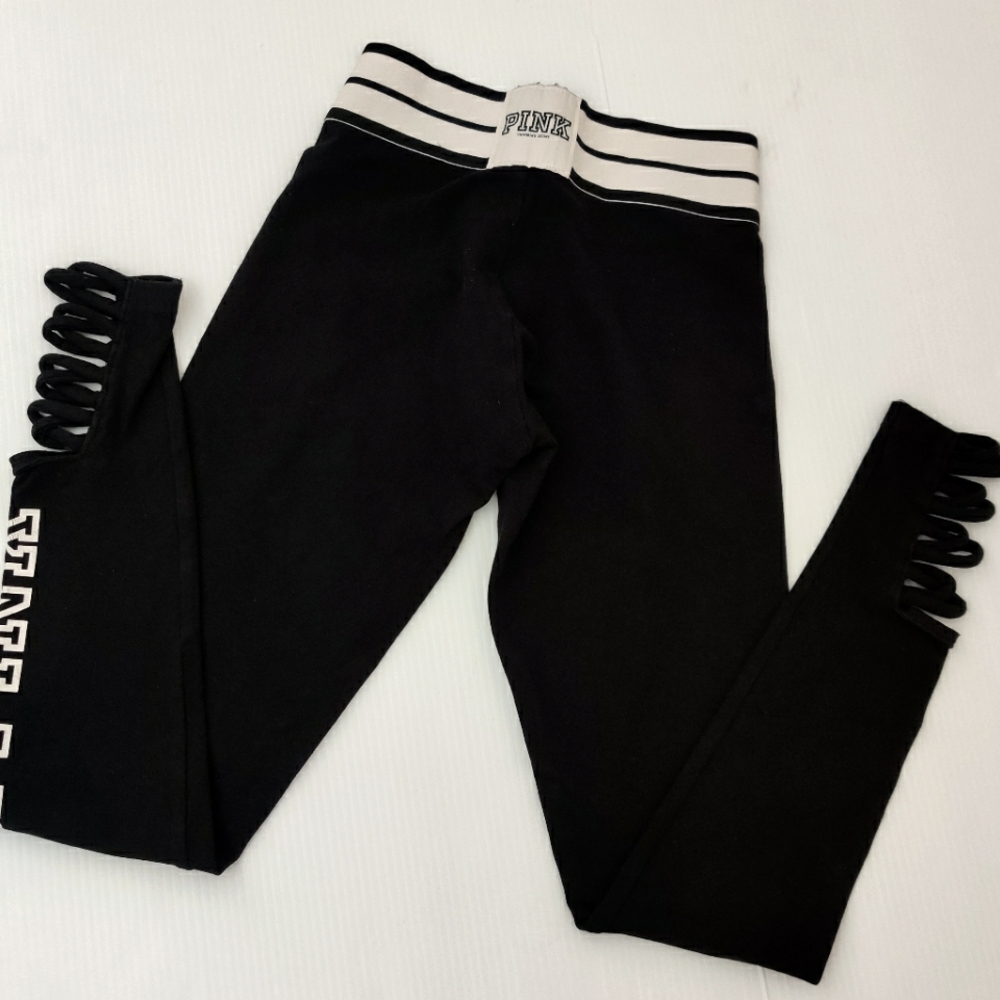 PINK Women's Knit Leggings Black & White